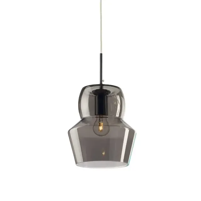 Zeno SP1 Smoke Grey with Clear Glass Diffuser Pendant Light