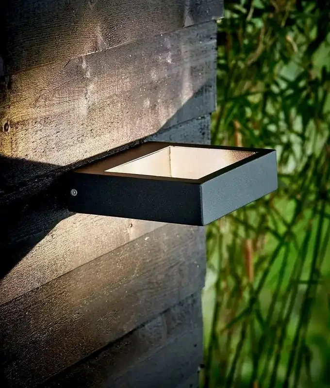 Zero Glare Modern Black Frame LED Wall Light – Up & Down Lighting