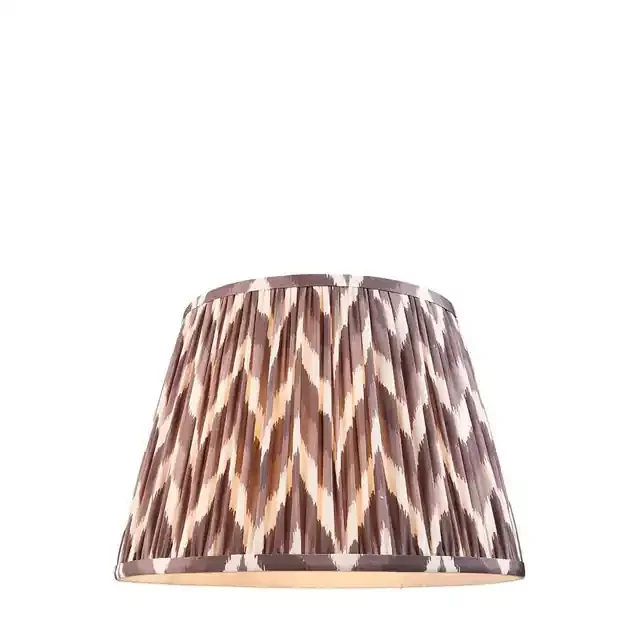 Zigzag Pearl Grey Tapered 35cm Shade Only